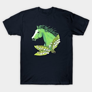 Emerald Horse with Lily of the Valley T-Shirt